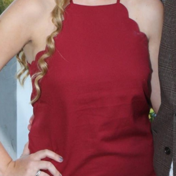 Lulus endlessly endearing wine red dress - Picture 3 of 4